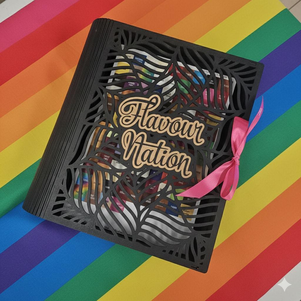 Storage box for keeping Flavour Nation flavours beautifully stored.