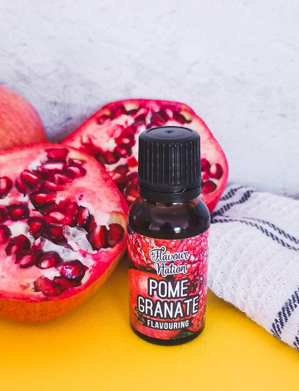 Bottle of pomegranate essence that tastes like real pomegranates