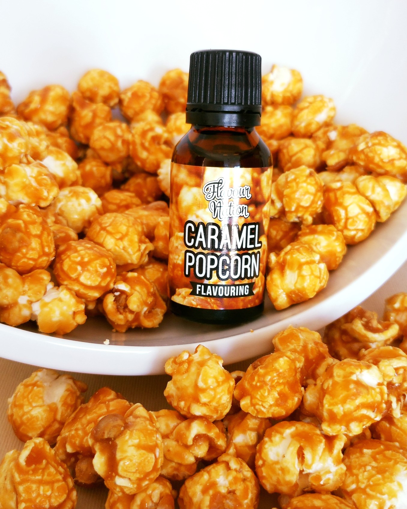 Caramel popcorn flavouring essence by Flavour Nation.