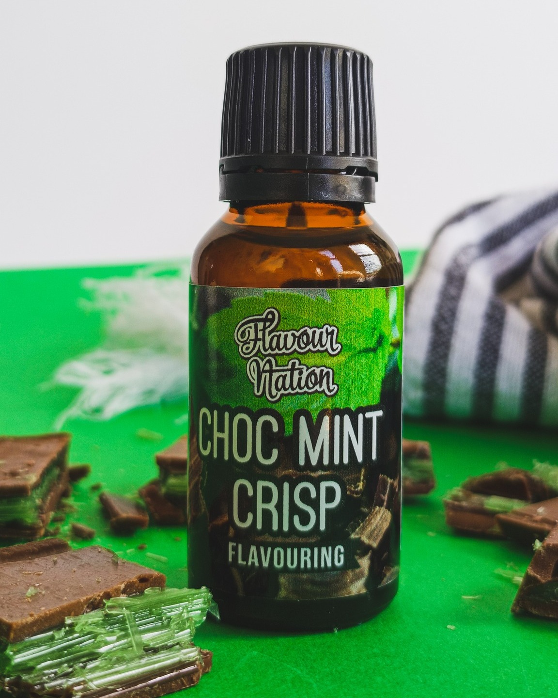 Choc mint crisp flavouring essence by Flavour Nation.