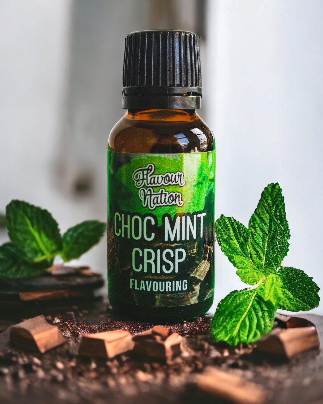 Choc Mint Crisp flavouring essence.