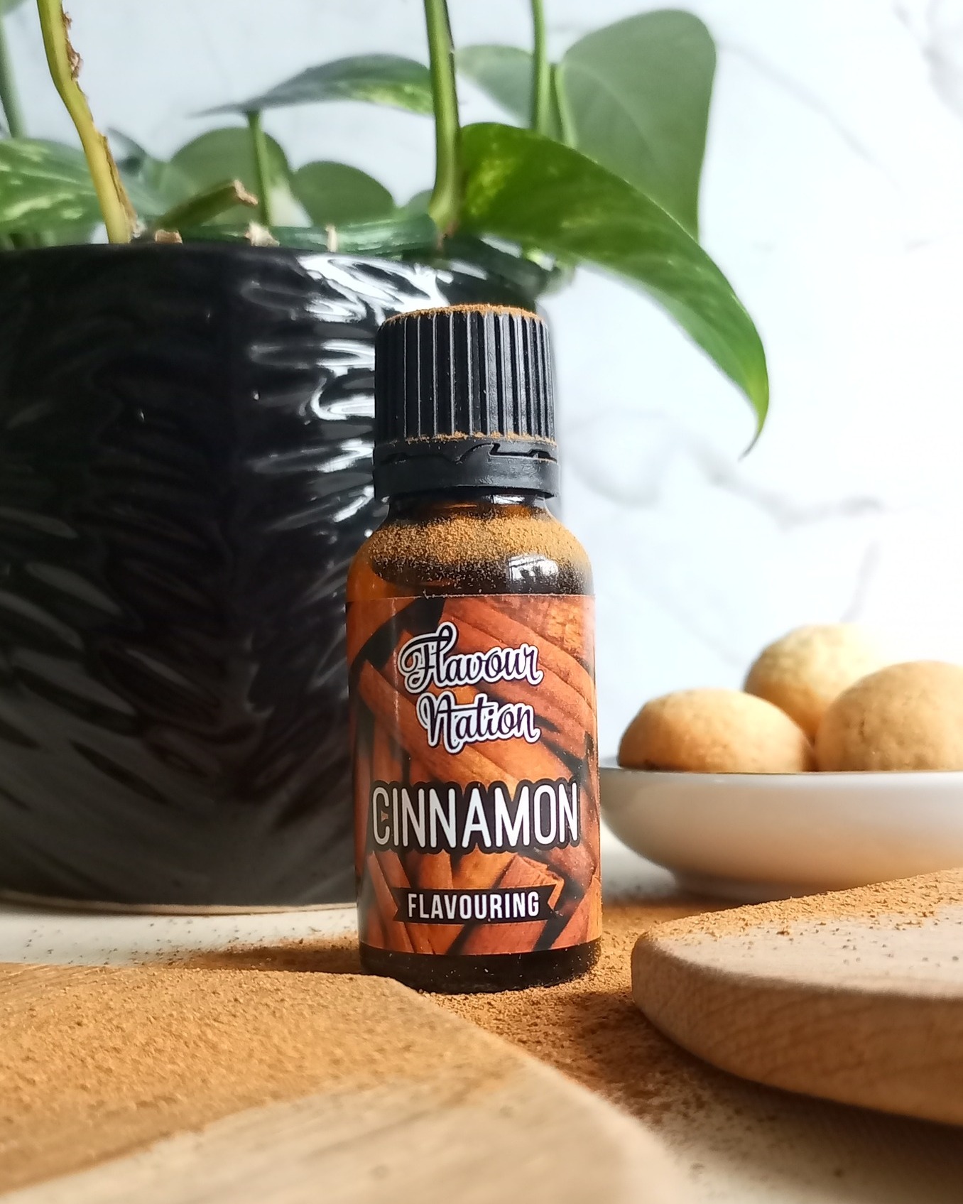 Cinnamon flavouring essence.